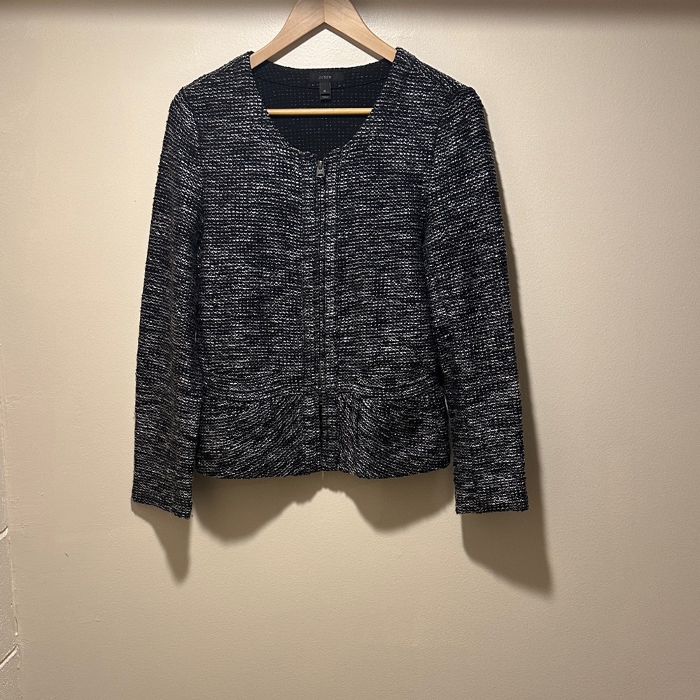 Black and White Knit Cardigan